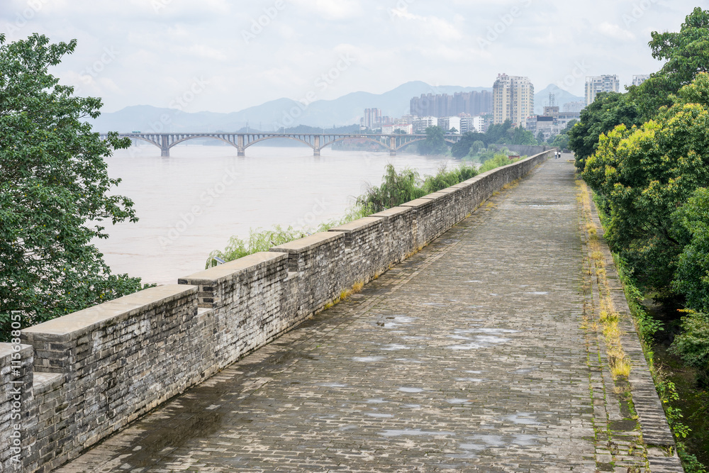 Fototapeta premium old city wall of Ganzhou