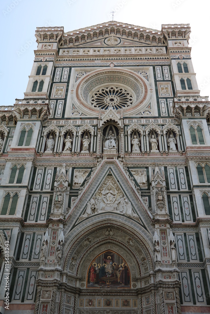 View to Cathedral of Santa Maria del Fiore in Florence, Tuscany Italy