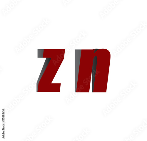 Free Download zn logo initial red and shadow - GFXLoad