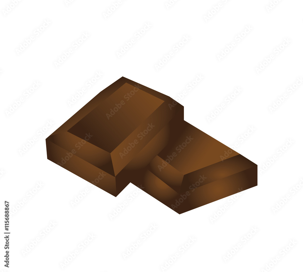 Vector of pieces of chocolate bar 