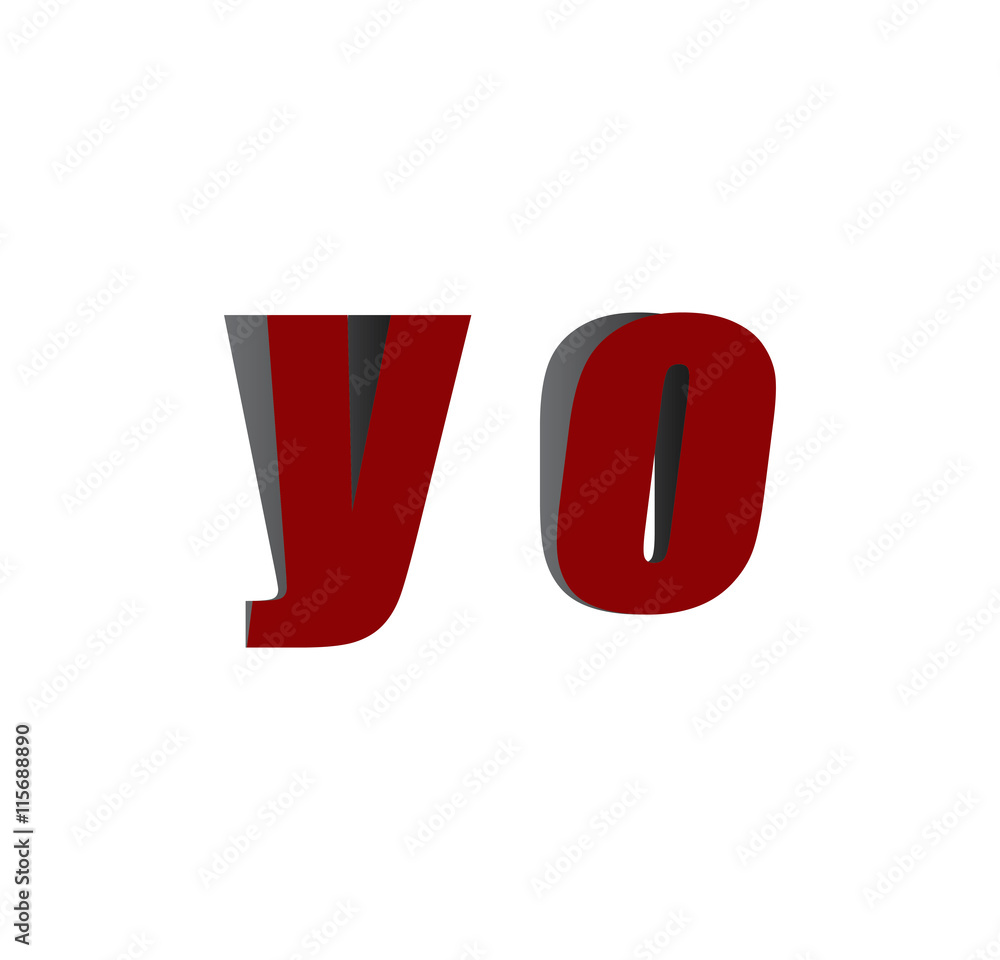 yo logo initial red and shadow yo logo initial red and shadow
