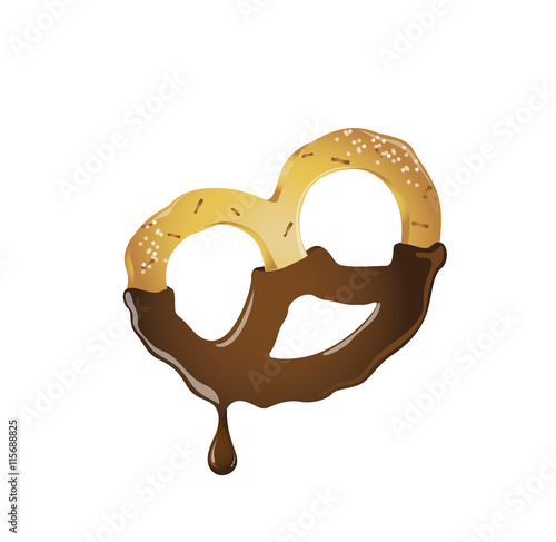 Vector of Chocolate Pretzel