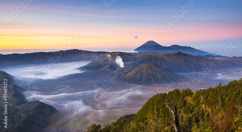 Bromo volcano at sunrise, East Java, Indonesia