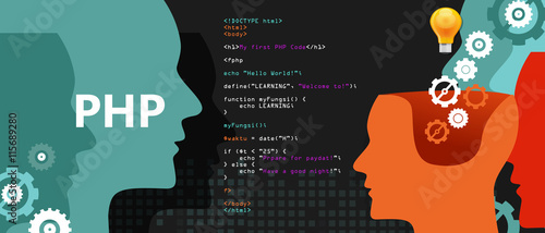 PHP programming language syntax for web coding script in screen
