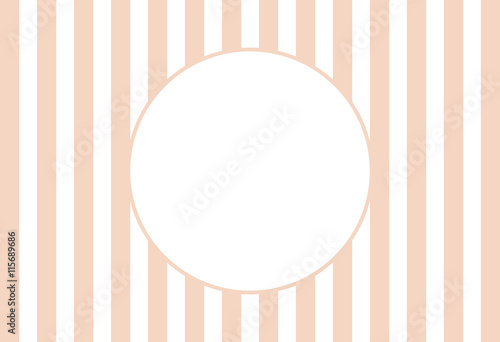 soft-color vintage pastel abstract background with colored vertical stripes (shades of brown color), illustration, copy space for text in white circle