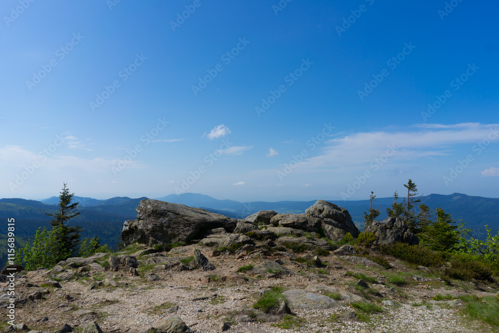 Fototapeta premium Am Gipfel des Großen Arber