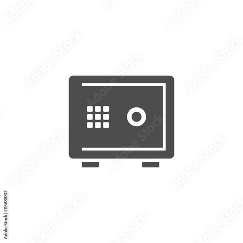 Icono de caja fuerte sobre un fondo blanco
