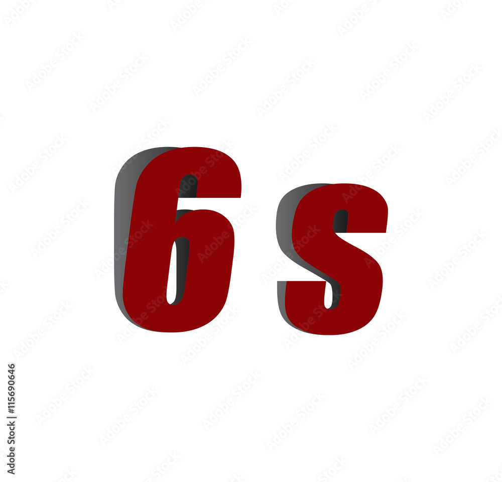 6s logo initial red and shadow 6s logo initial red and shadow