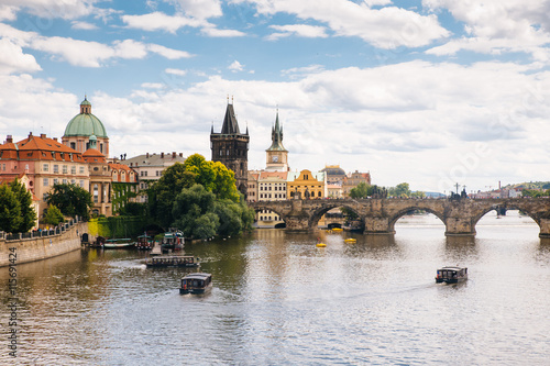 Prague, Czech Republic - 04 July 2016. The summer photo of Charles bridge. Praha, Chezh Republic capital like a point of travel destination. © F8  \ Suport Ukraine