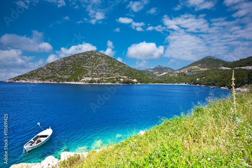 picturesque view of bay in Peljesac, Croatia.