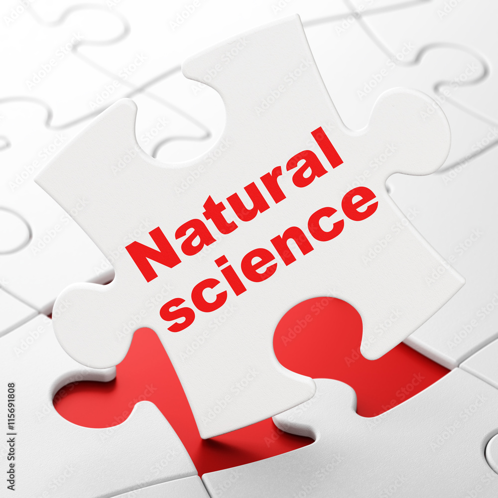 Science concept: Natural Science on puzzle background Science concept: Natural Science on puzzle background