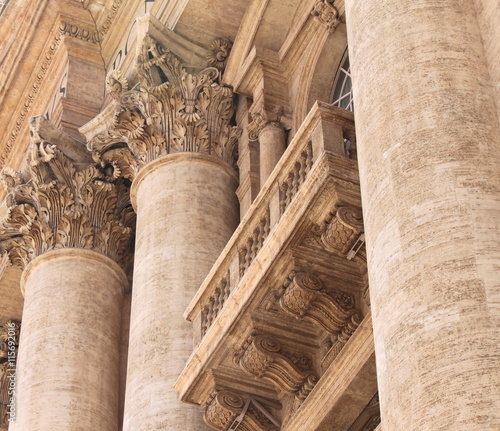 Vatican city. Basilica. Fragments of St. Peter's Square. Italy, Rome.