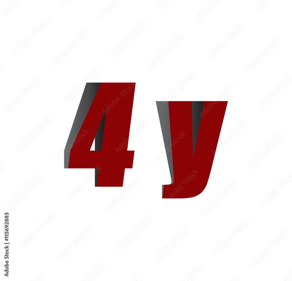 4y logo initial red and shadow 4y logo initial red and shadow