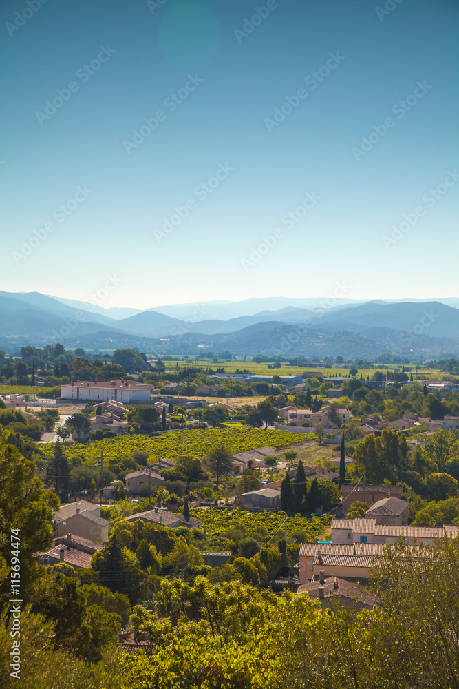 View from a small typical village in the  Vars south of France 

