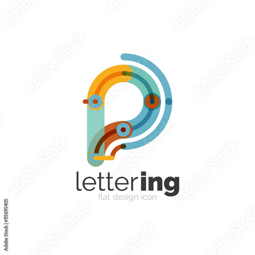 Canvastavla Linear business logo letter