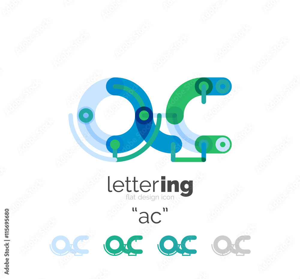 Linear business logo letter