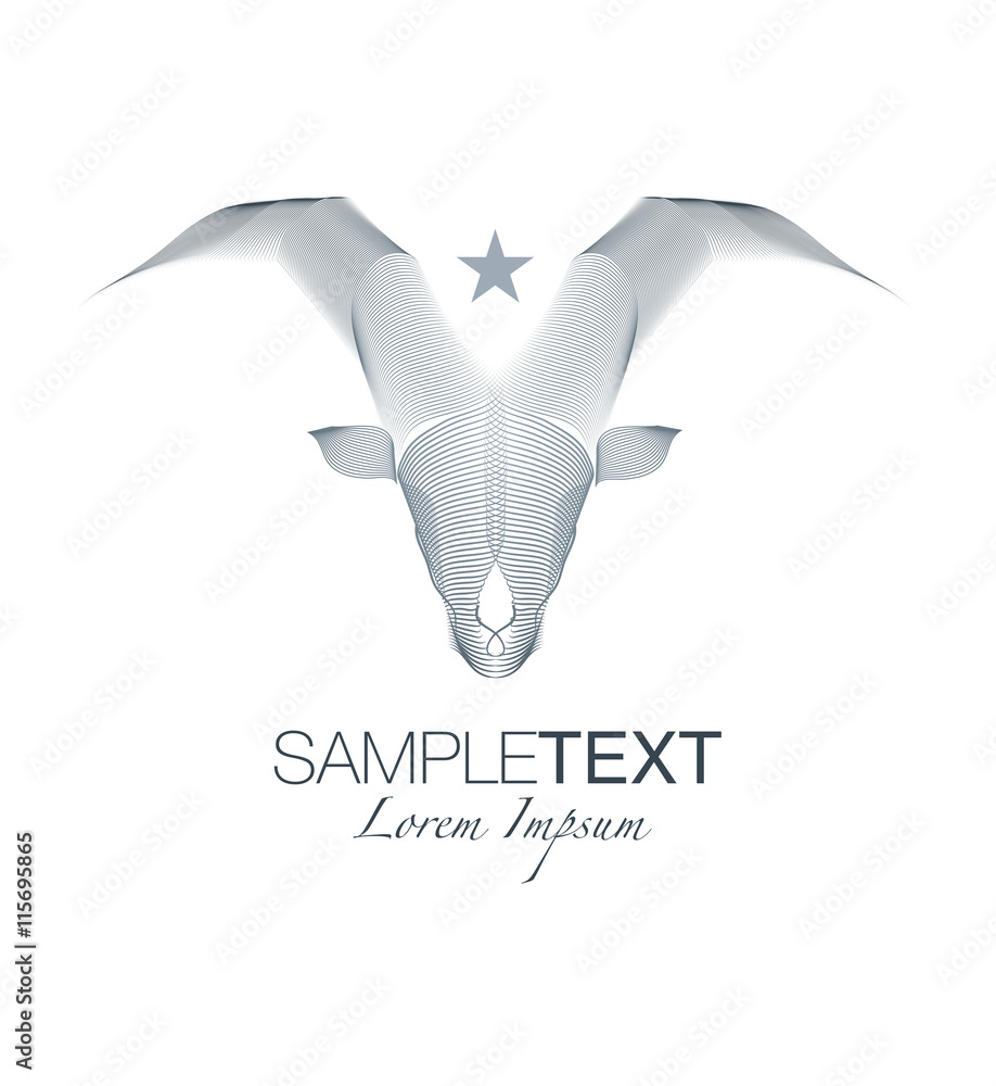 Fototapeta premium Horned animal logo