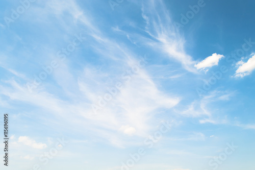clouds white soft in the vast blue sky © Ammak