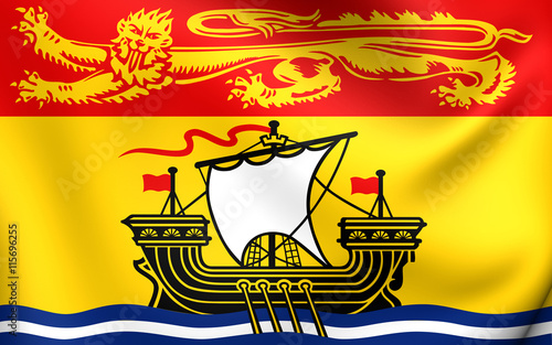 Flag of New Brunswick, Canada. photo