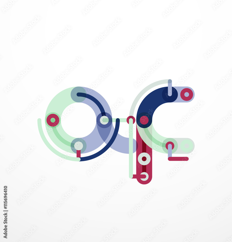 Linear initial letters, logo branding concept Linear initial letters, logo branding concept