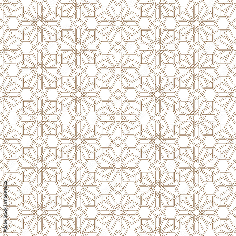 Delicate Seamless Pattern  in Arabian style