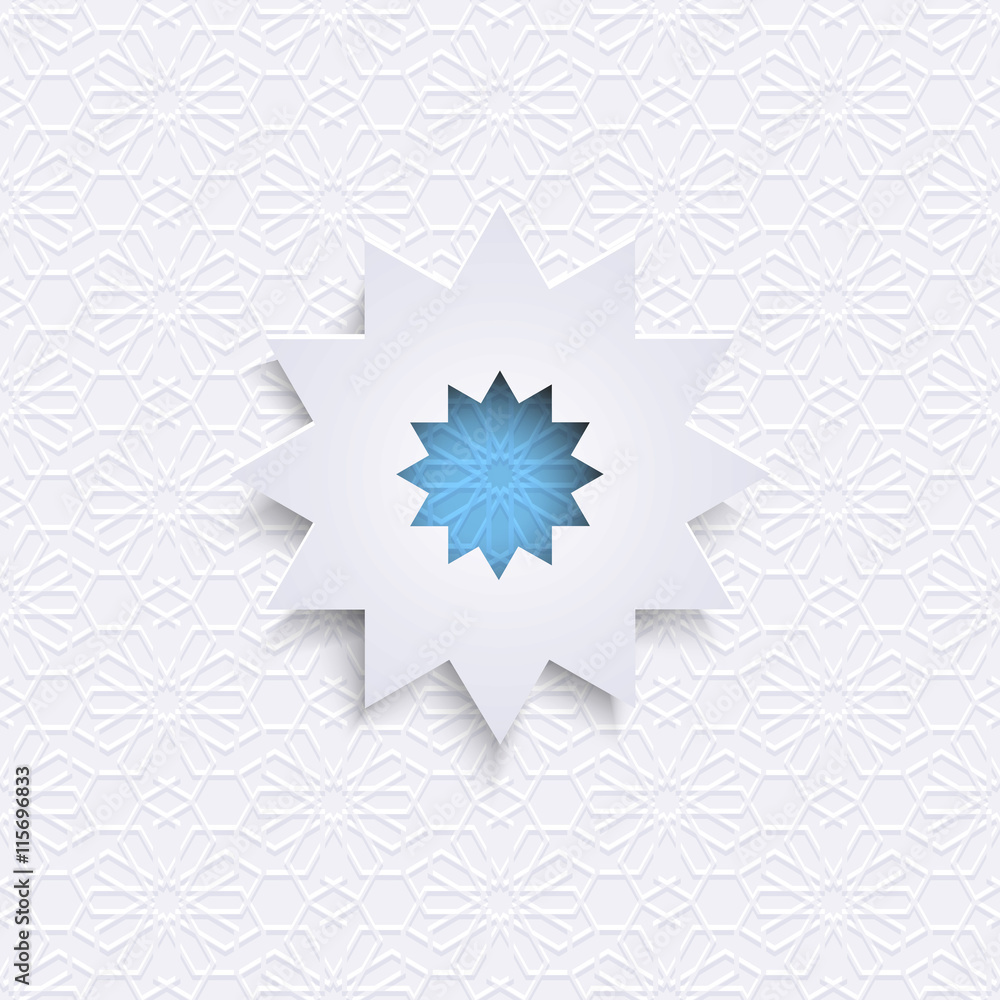 Paper Islamic design - geometric Ornament in Arabic Style Paper Islamic design - geometric Ornament in Arabic Style