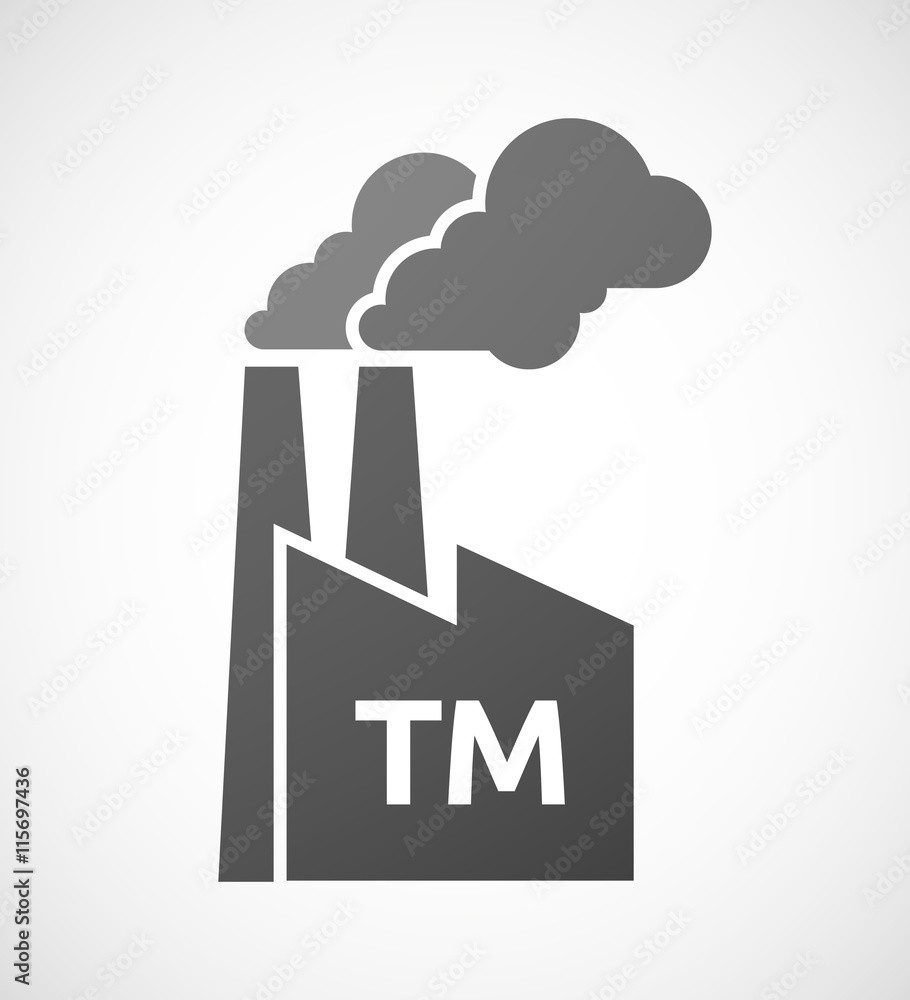 Isolated industrial factory icon with    the text TM