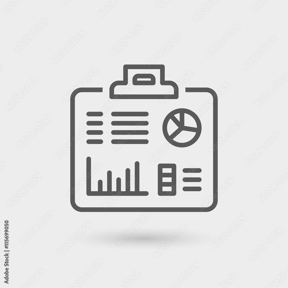 report thin line icon report thin line icon