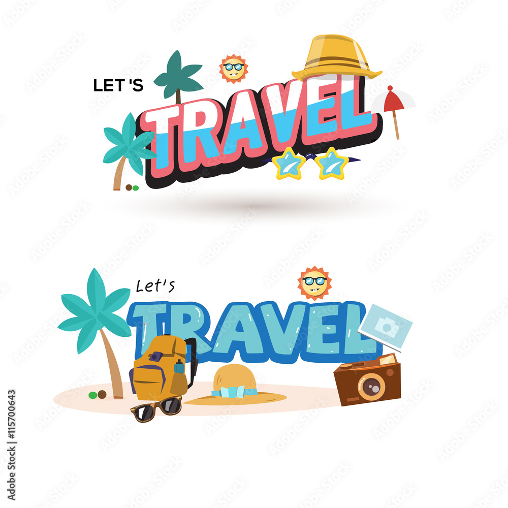 travel text design. summer travel concept - vector