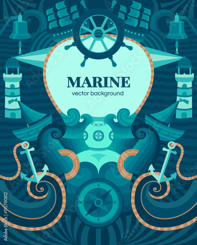 Vector marine background