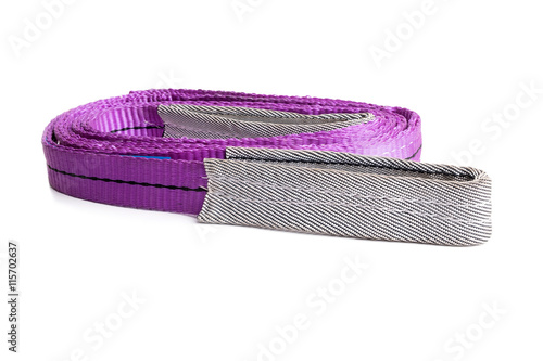 Tableau sur toile webbing sling or soft sling for heavy load lifting on white back