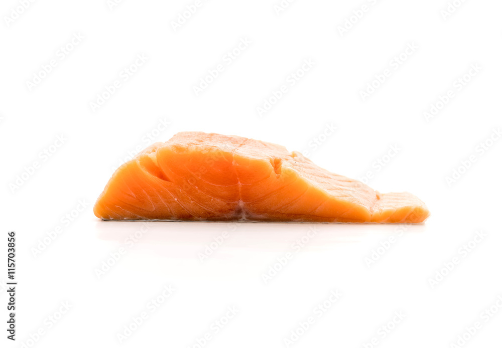 Fresh Salmon on white Fresh Salmon on white