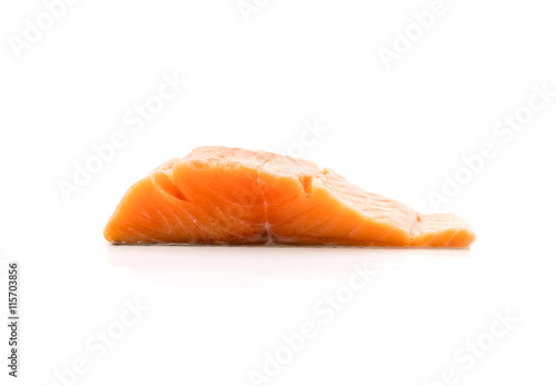 Fresh Salmon on white