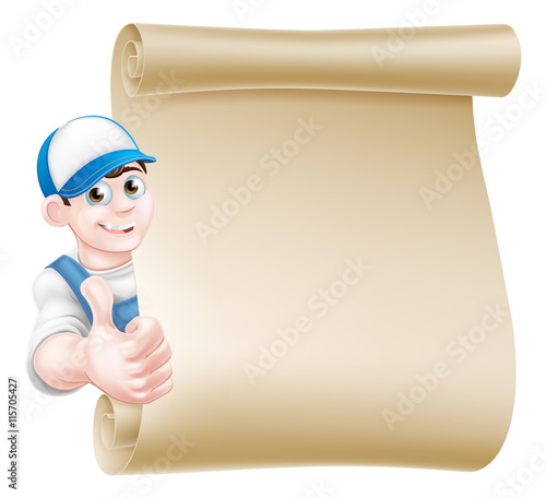 Thumbs up mechanic scroll