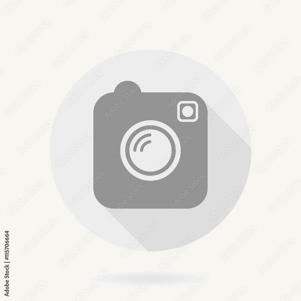 Camera Vector Flat Icon With Long Shadow Camera Vector Flat Icon With Long Shadow