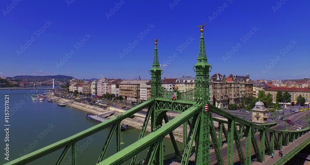 Lyberty bridge in Budapest city