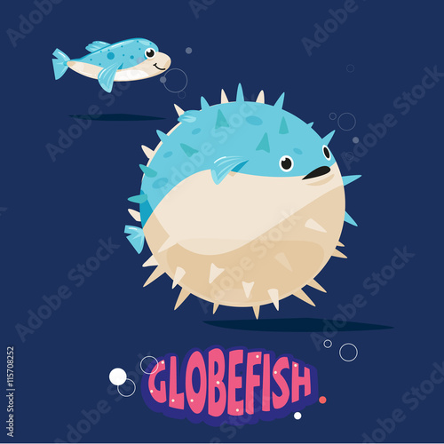 globefish character fill their stomachs with air to make themsel