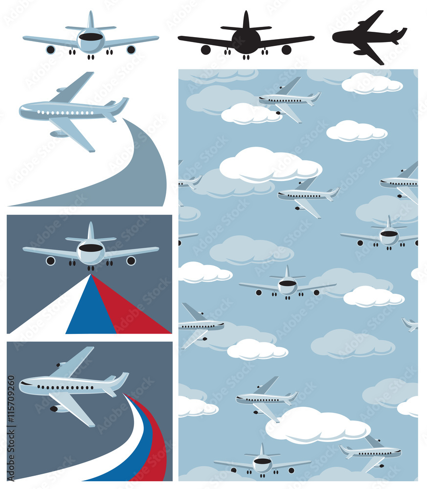 plane and seamless pattern