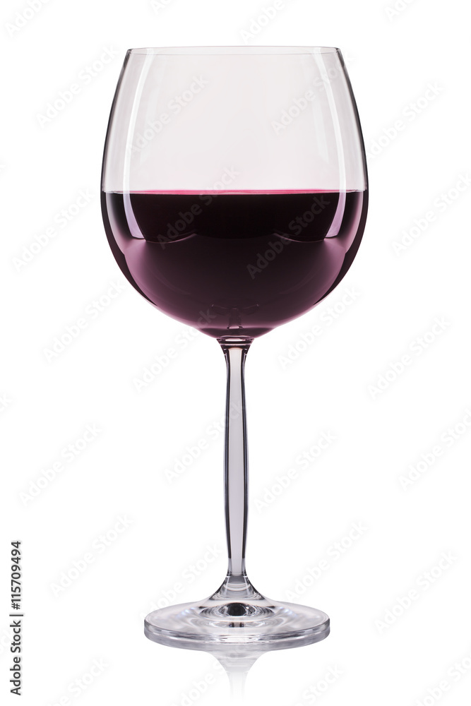 Red wine in a glass isolated on white background. Red wine in a glass isolated on white background.