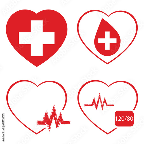 heart, icon set, vector, medicine icon and vector.