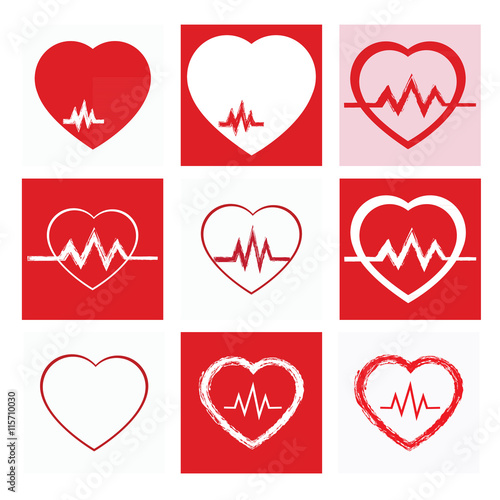 heart, icon set, vector, medicine icon and vector.