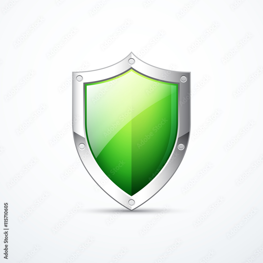 Vector green shield Vector green shield