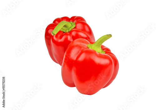 Red pepper on white