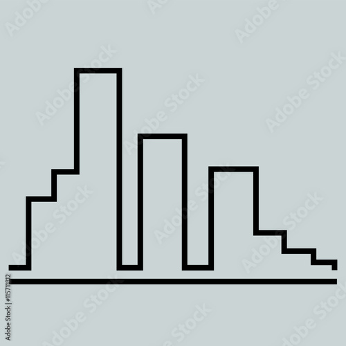 Vector city buildings.Building construction logo design template.