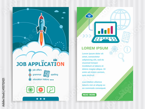 Project Job application concepts and Set of Banners.