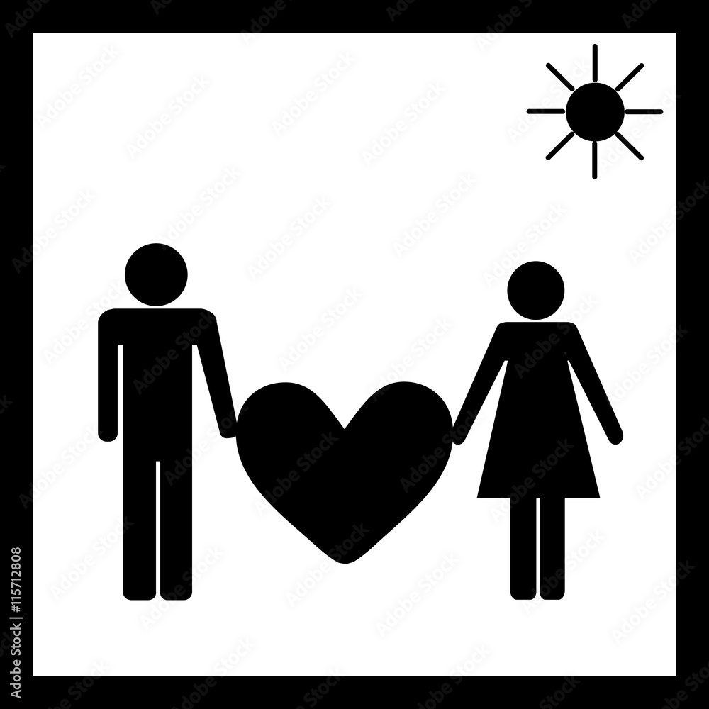 Man and woman are heart Stock Vector | Adobe Stock