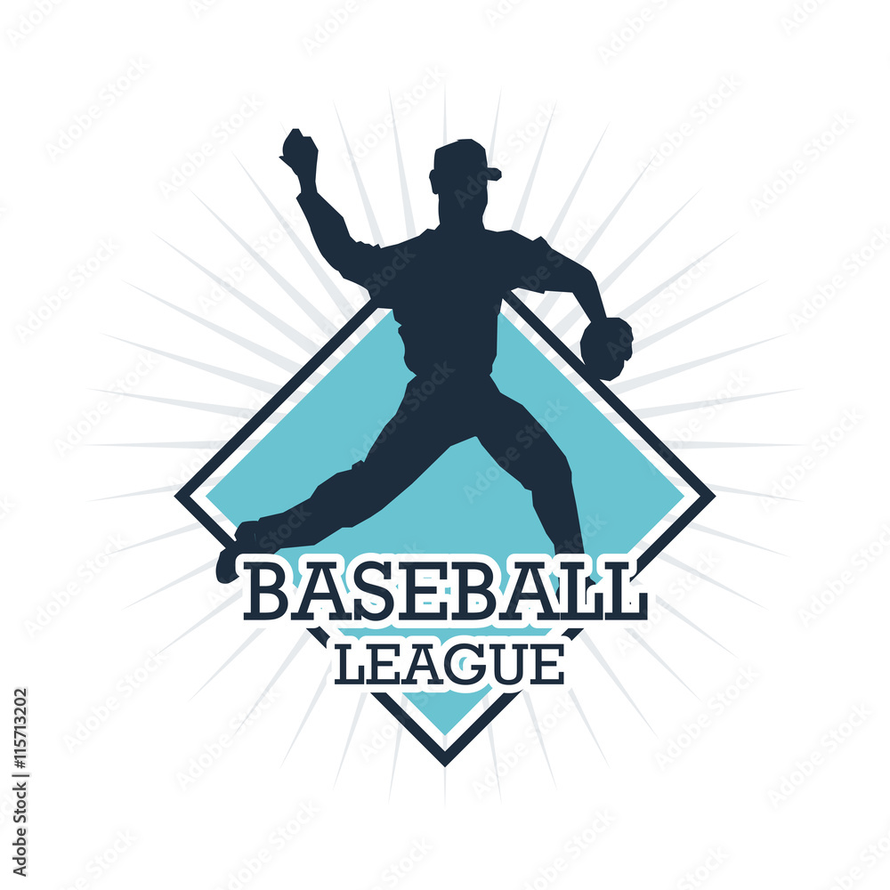 Baseball sport concept represented by cartoon player over frame icon. Isolated and Colorfull illustration. Baseball sport concept represented by cartoon player over frame icon. Isolated and Colorfull illustration.