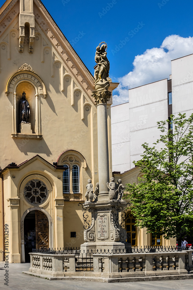St. Stephan Capuchin church (was built in 1717) in Bratislava city, Slovakia.