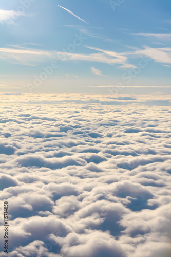 Flying over the clouds