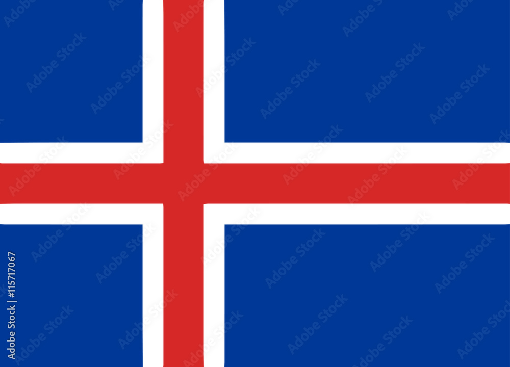 Iceland flag vector